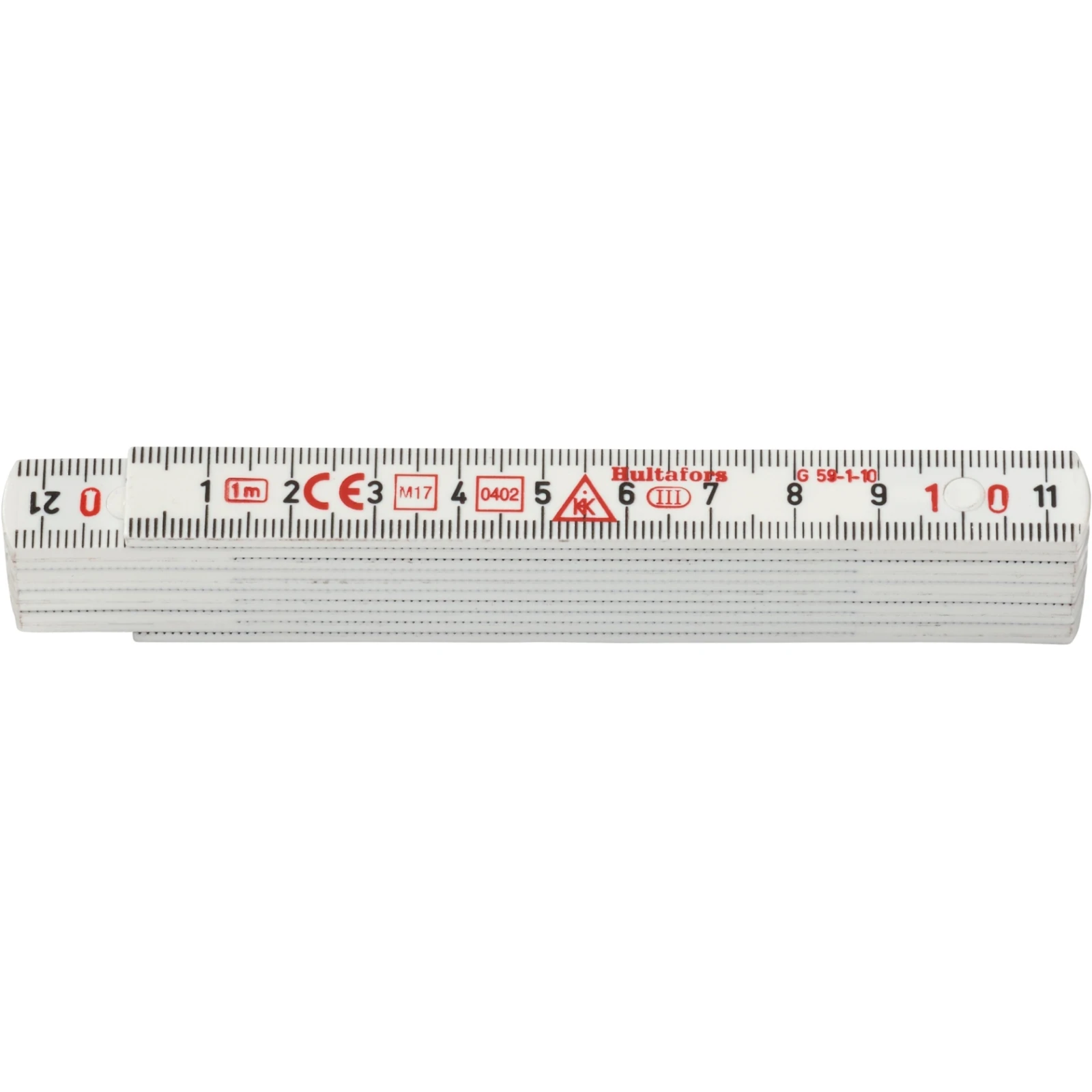 Hultafors Duimstok G 59 1m - 10-delig - wit