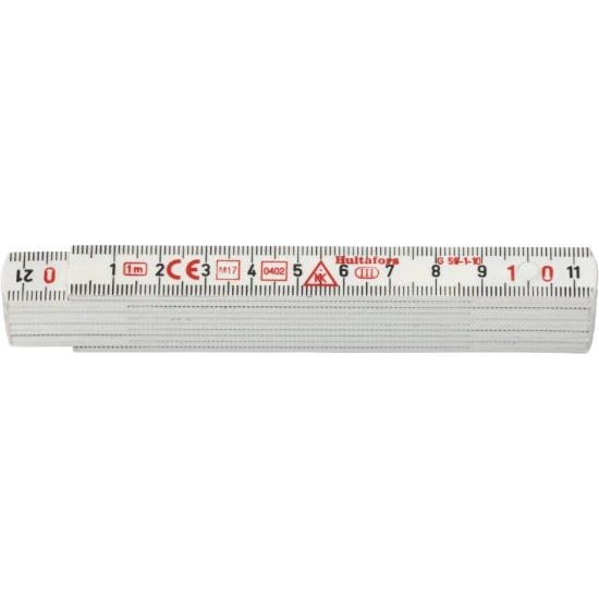 Hultafors Duimstok G 59 1m - 10-delig - wit