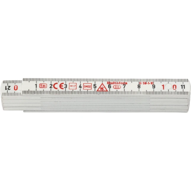 Hultafors Duimstok G 59 1m - 10-delig - wit