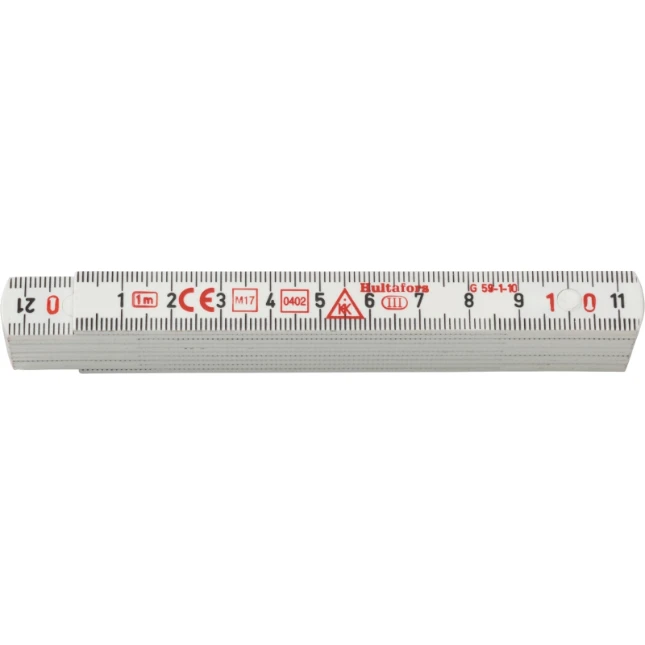 Hultafors Duimstok G 59 1m - 10-delig - wit
