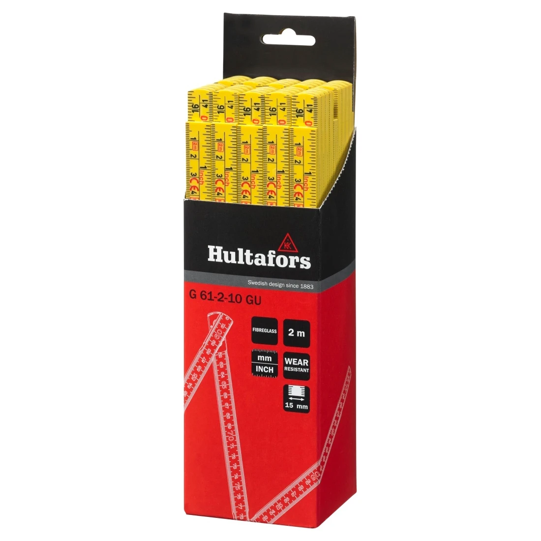 Hultafors Duimstok G 61 2m - 10-delig