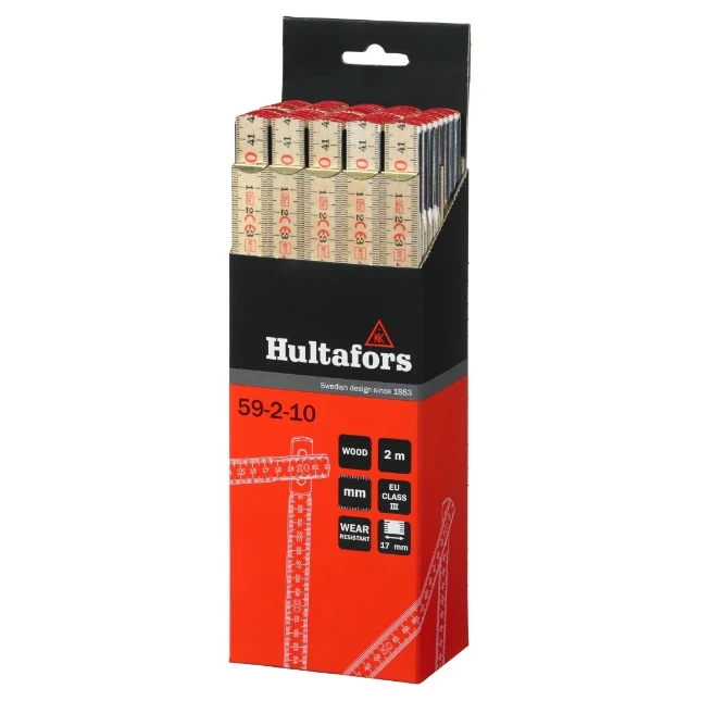 Hultafors Duimstok 59 2m - 10-delig (display)