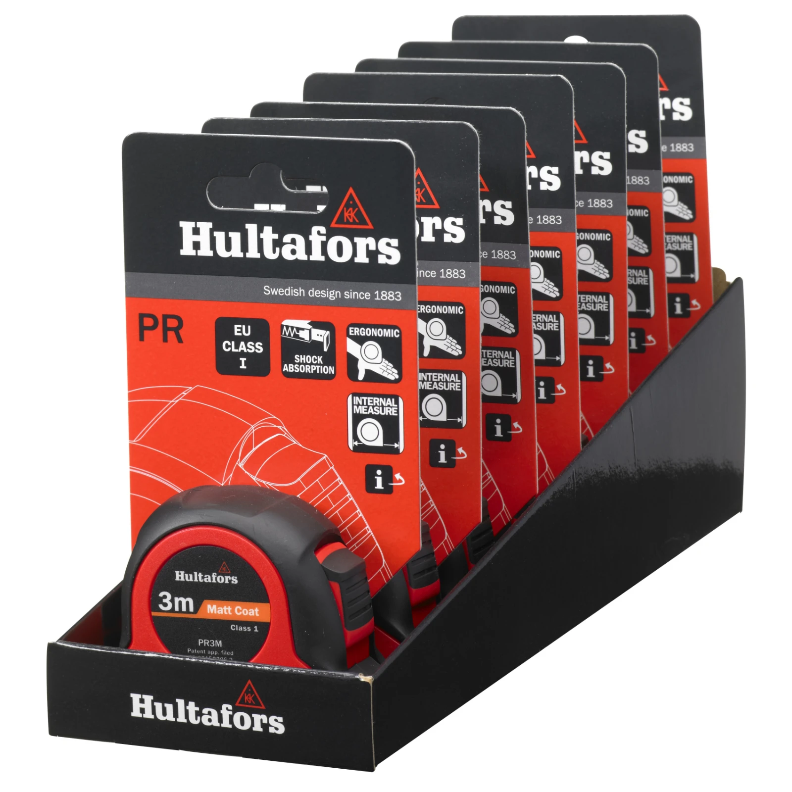 Hultafors Rolbandmaat PR - 3 meter (display)