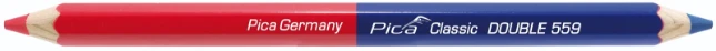 Pica Classic 559 Markeerpotlood DOUBLE rood/blauw 18 cm (10 stuks)