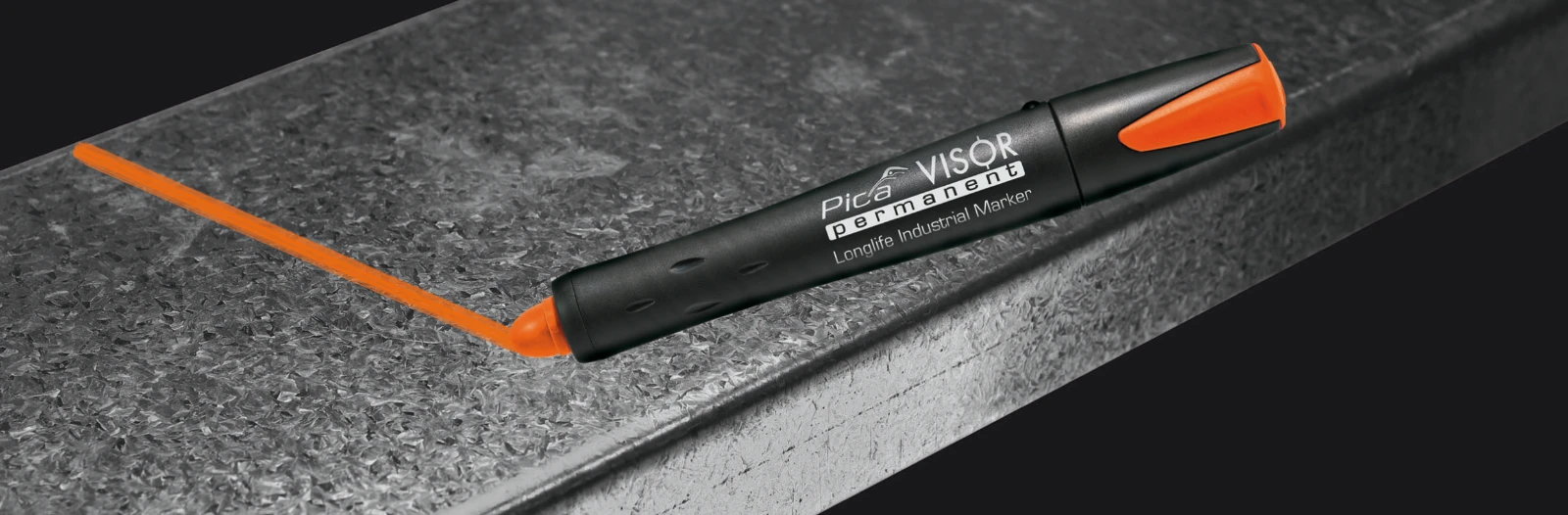 Pica VISOR 990/054 Industriële Multi-Use Krijtmarker fluor-oranje