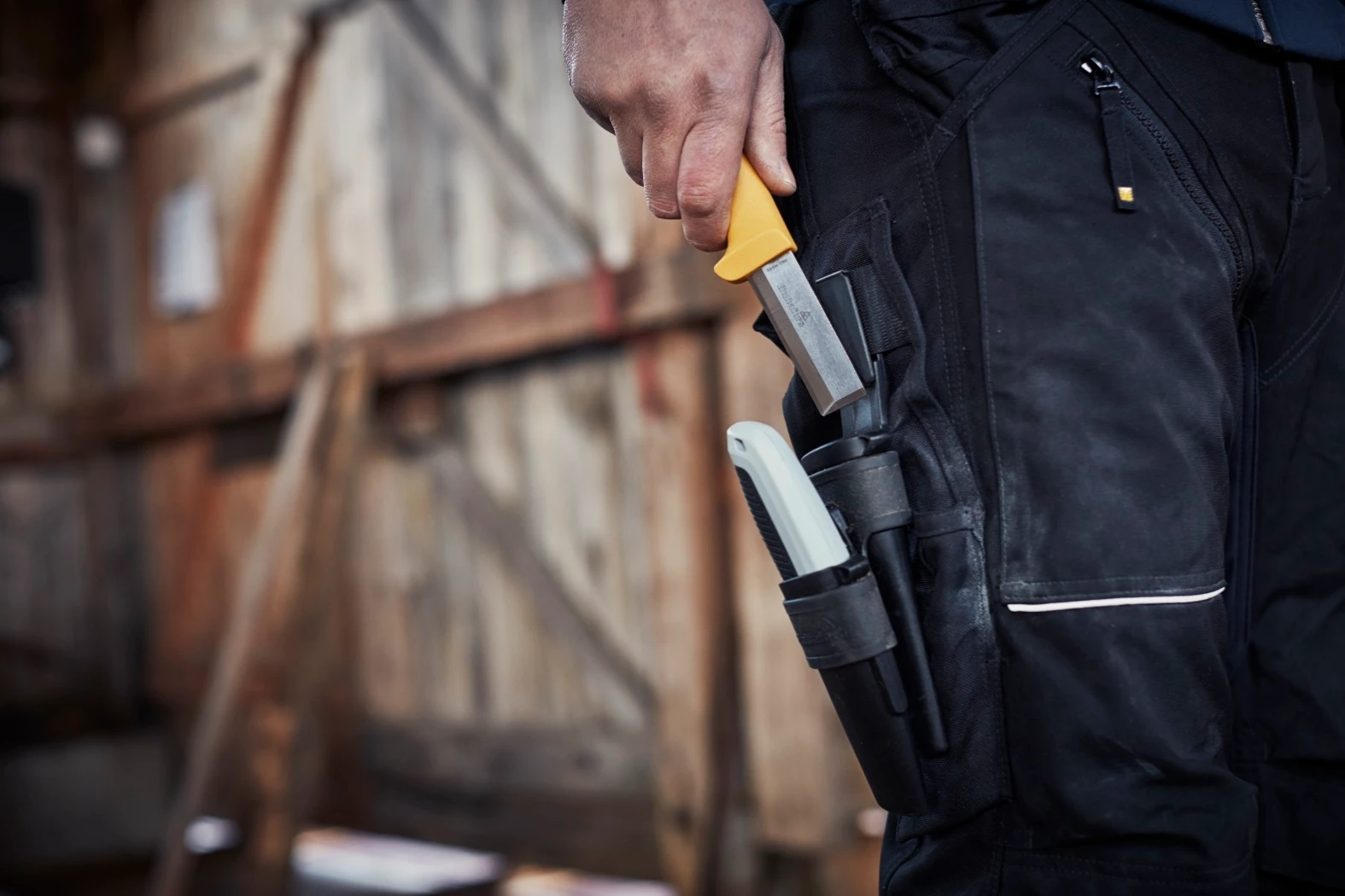 Hultafors dubbel Holster met  Mes STK & URA