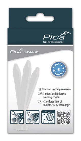 Pica Classic 591/52 Markeerkrijt ECO wit - 12 krijtjes