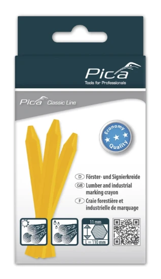 Pica Classic 591/44 Markeerkrijt ECO geel - 12 krijtjes