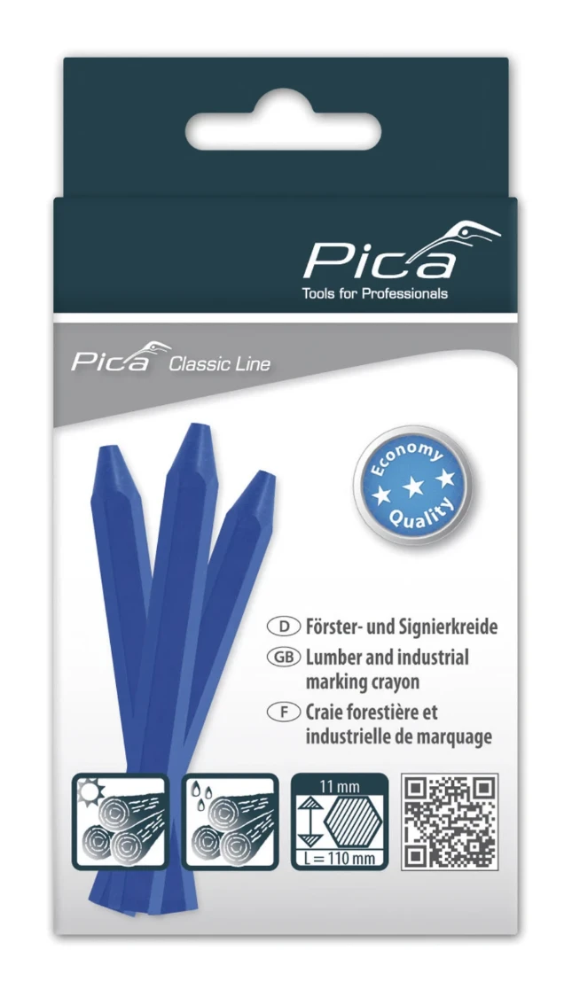 Pica Classic 591/41 Markeerkrijt ECO blauw - 12 krijtjes