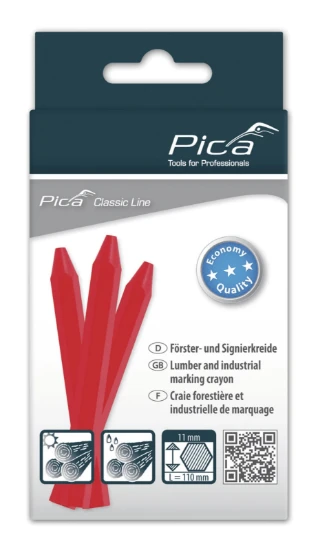 Pica Classic 591/40 Markeerkrijt ECO rood - 12 krijtjes