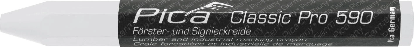 Pica Classic 590/52 Markeerkrijt PRO wit - 12 krijtjes