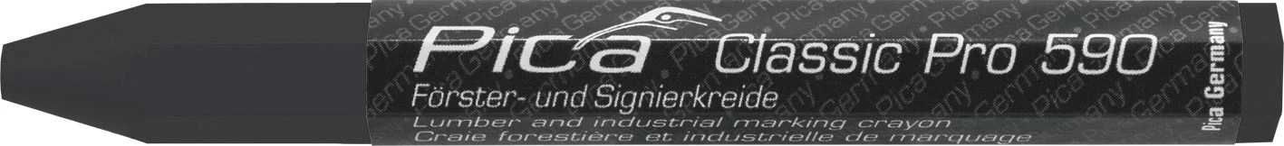 Pica Classic 590/46 Markeerkrijt PRO zwart - 12 krijtjes