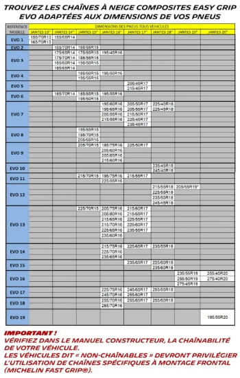 Michelin Sneeuwketting Easy Grip Evolution 19