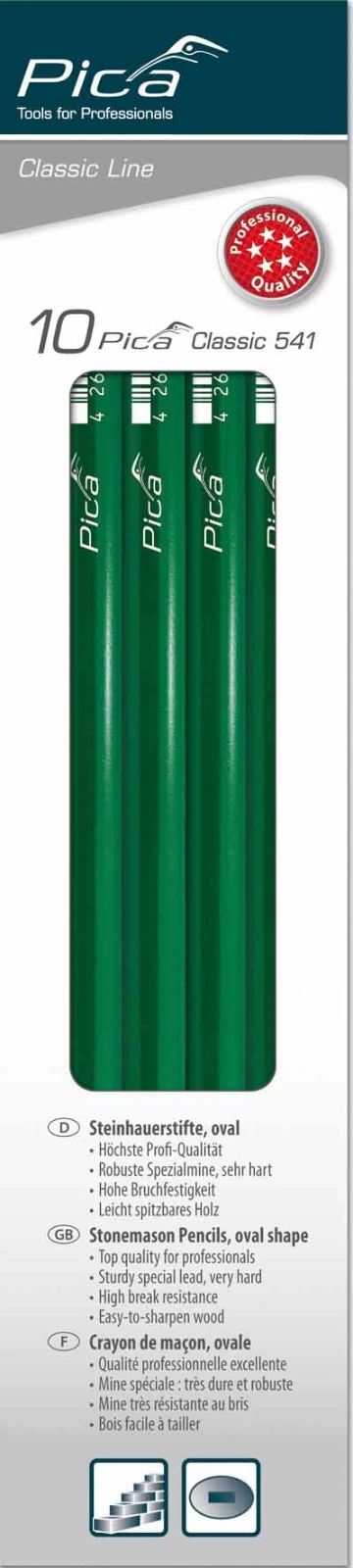 Pica Classic 541/30 Steenhouwerspotlood 10H 30 cm (10 stuks)