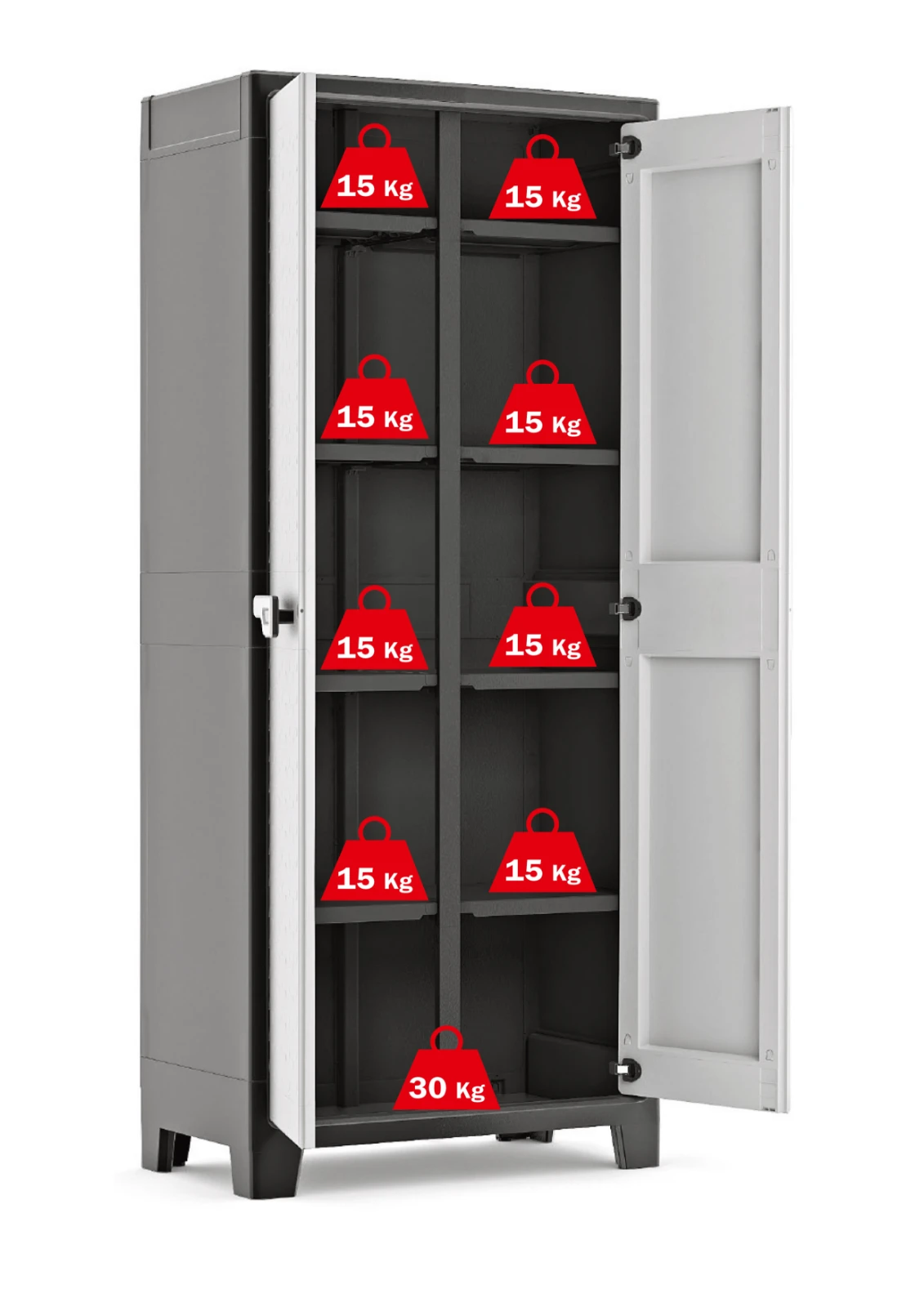 Keter Titan Opbergkast hoog - Multispace - tuinkast - 8 planken