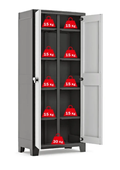 Keter Titan Opbergkast hoog - Multispace - tuinkast - 8 planken