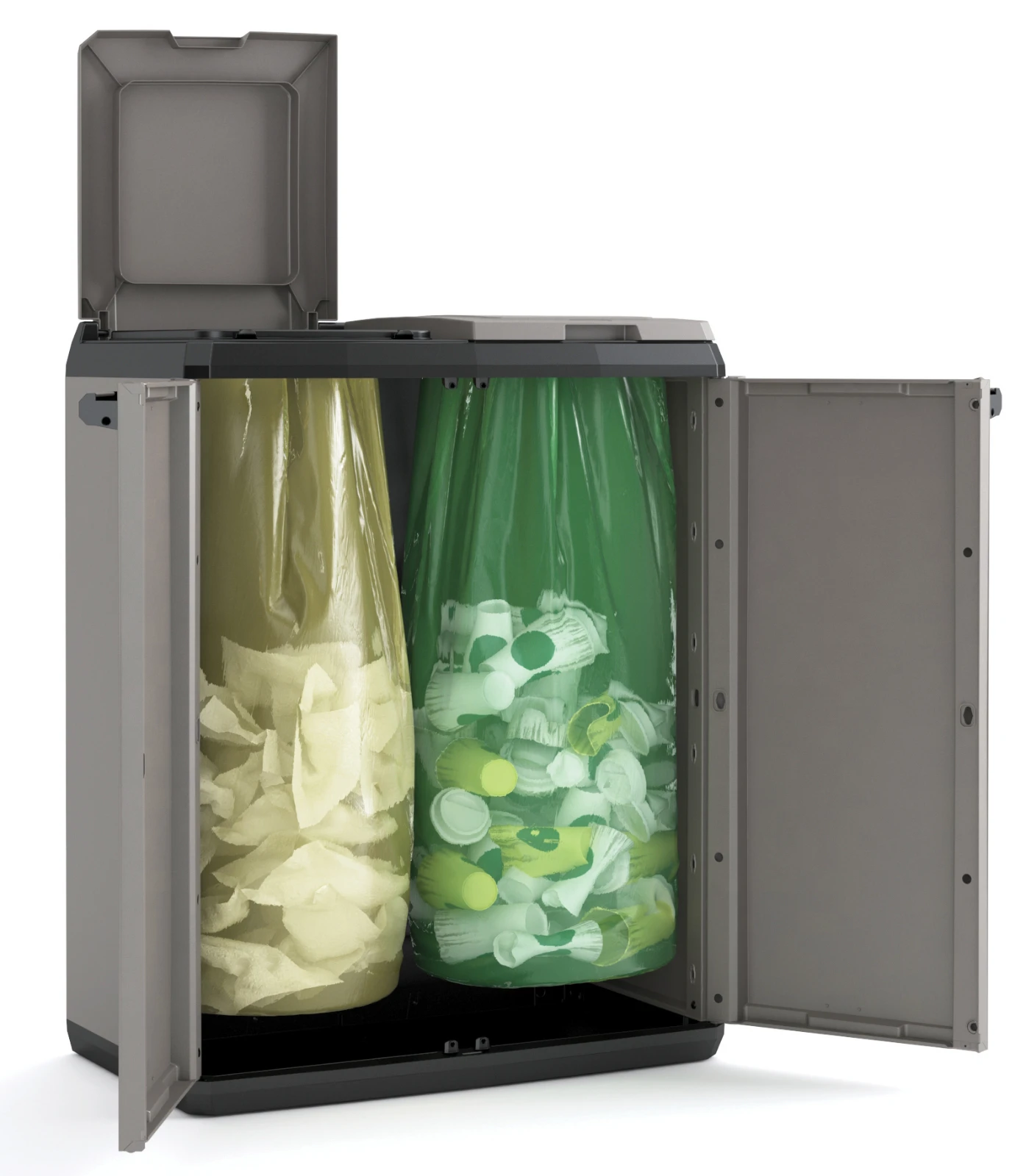 Keter Split Basic Recycling Kliko -  Vuilbakken buiten - 2x110L