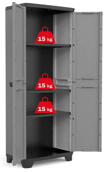 Keter Stilo Opbergkast hoog - 3 planken