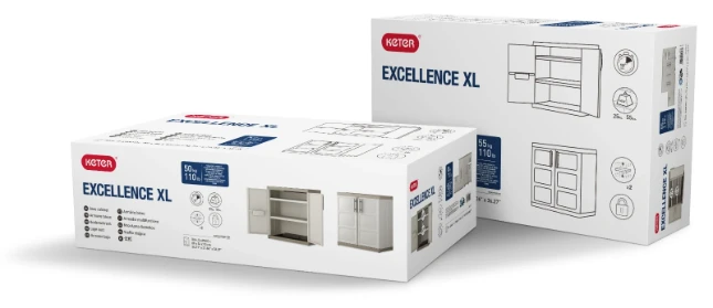 Keter Excellence XL Opbergkast laag - 2 planken