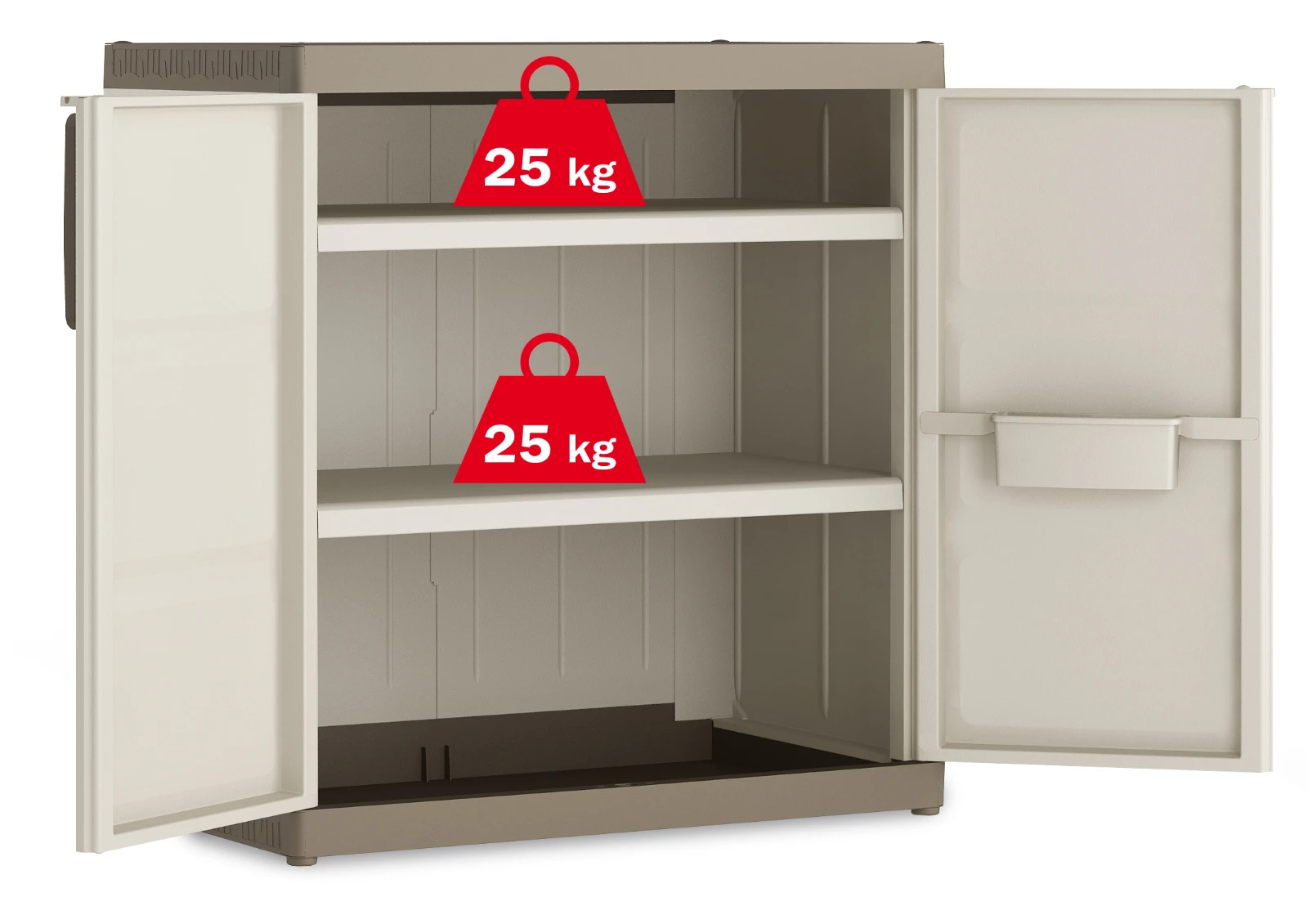 Keter Excellence XL Opbergkast laag - 2 planken