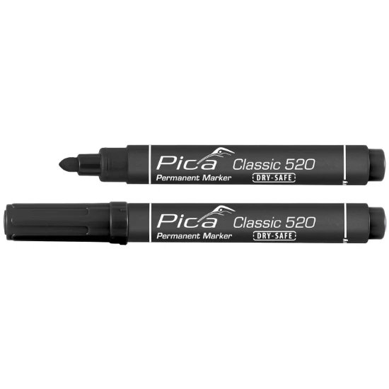 Pica Classic 520/46 Permanent Marker zwart - conische punt (10 stuks)