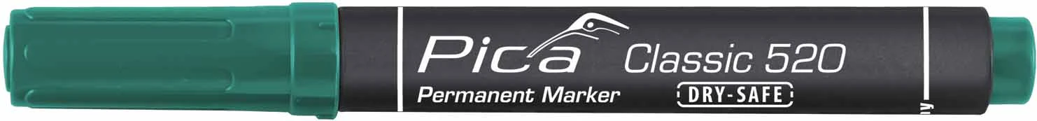 Pica Classic 520/36 Permanent Marker groen - conische punt (10 stuks)