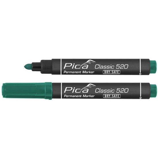 Pica Classic 520/36 Permanent Marker groen - conische punt (10 stuks)