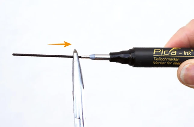 Pica Ink 150/46 Markeerstift voor diepe gaten zwart