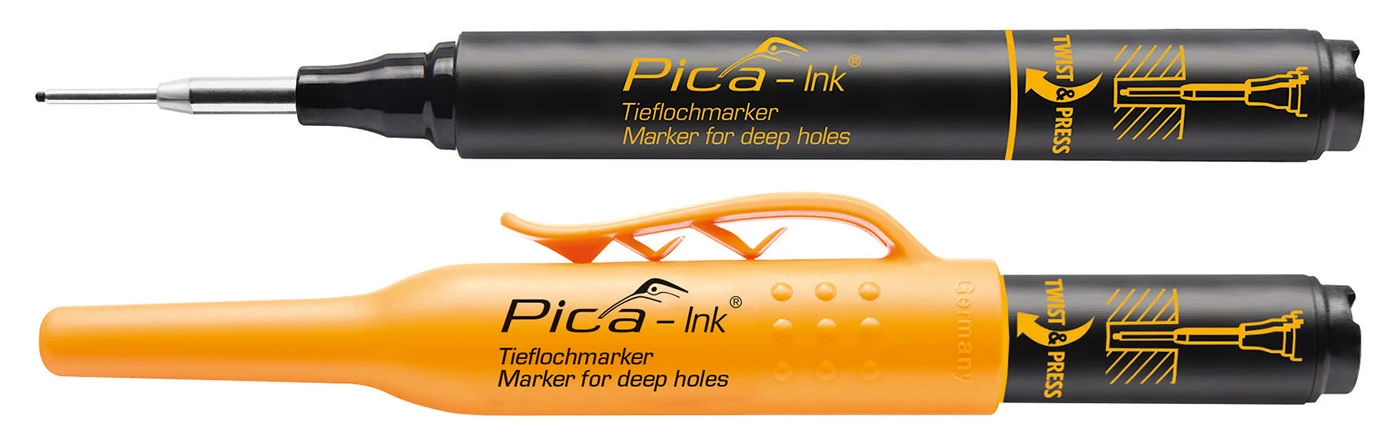 Pica Ink 150/46 Markeerstift voor diepe gaten zwart