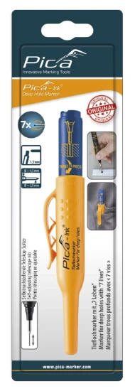 Pica Ink 150/41 Markeerstift voor diepe gaten blauw (blister)