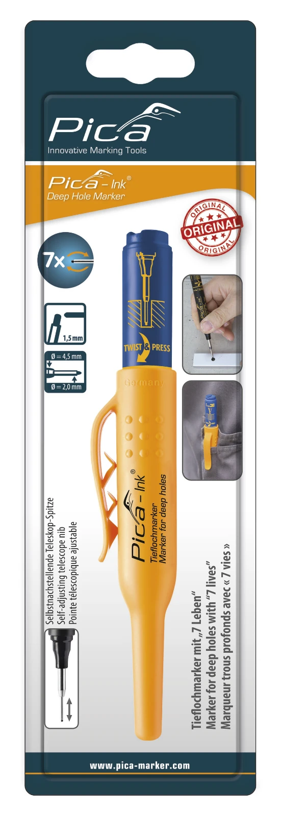 Pica Markeerstift in blister Ink