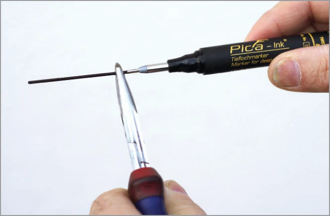 Pica Ink 150/41 Markeerstift voor diepe gaten blauw