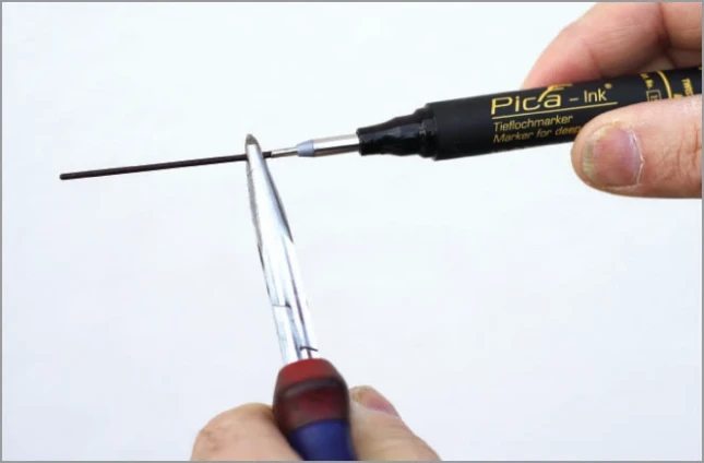 Pica Ink 150/41 Markeerstift voor diepe gaten blauw