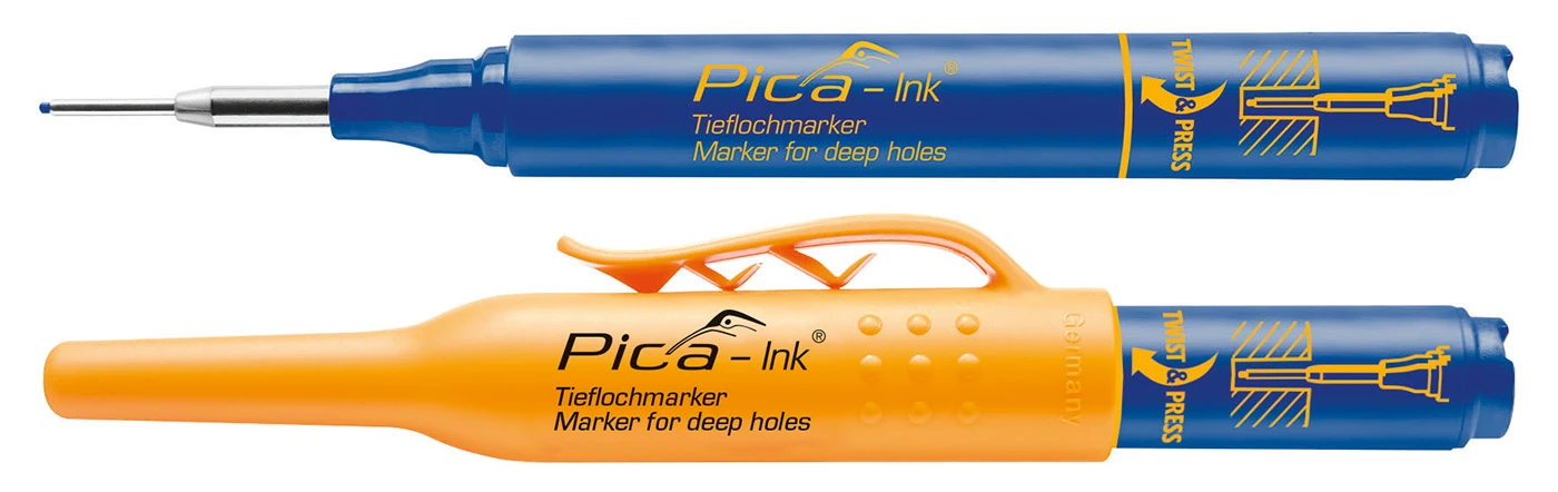 Pica Ink 150/41 Markeerstift voor diepe gaten blauw