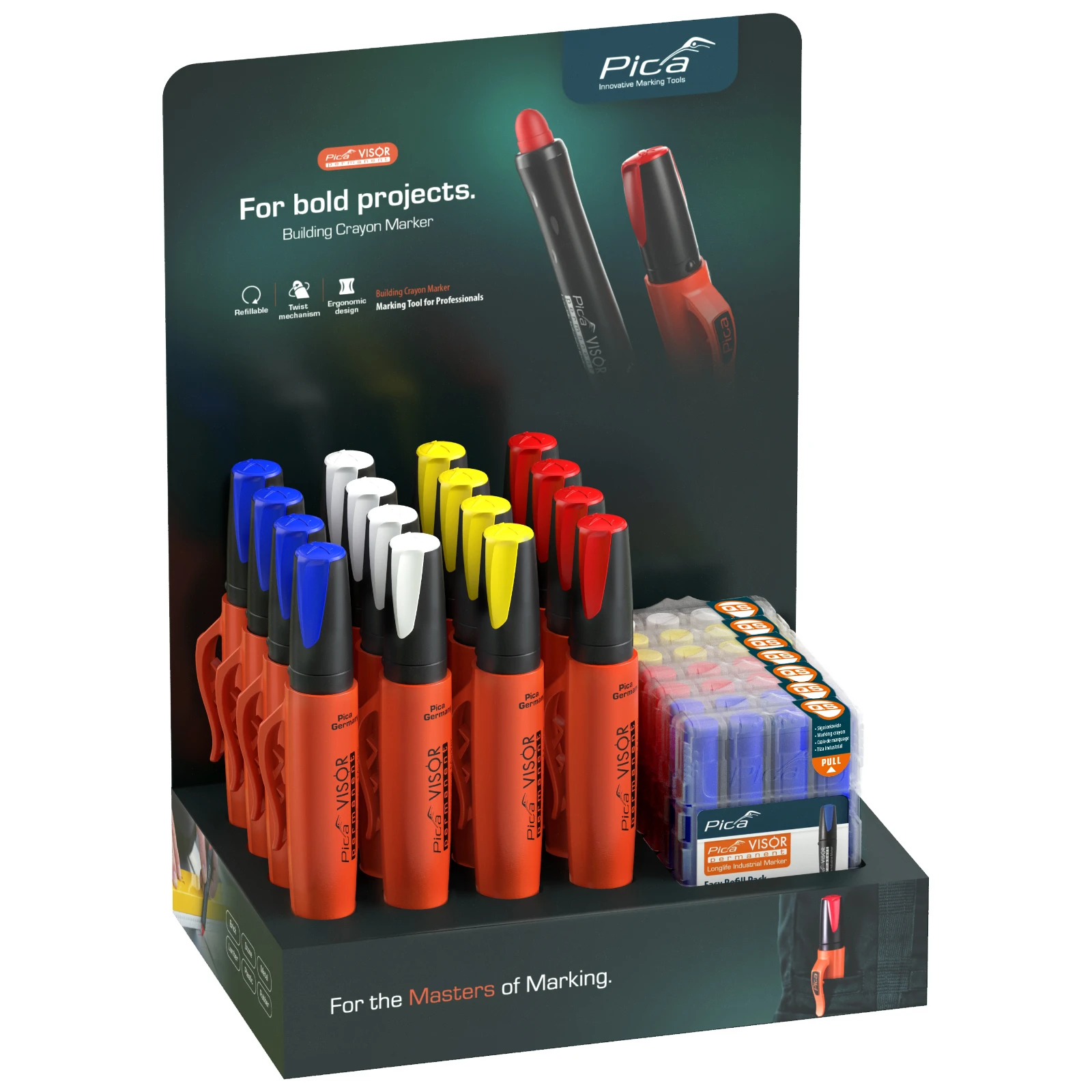 Pica VISOR 990/1 Industriële Multi-Use Marker multikleur (display)