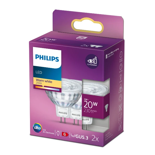 Philips LED Spot Classic 20W MR16 WW 36D ND 2SRT6