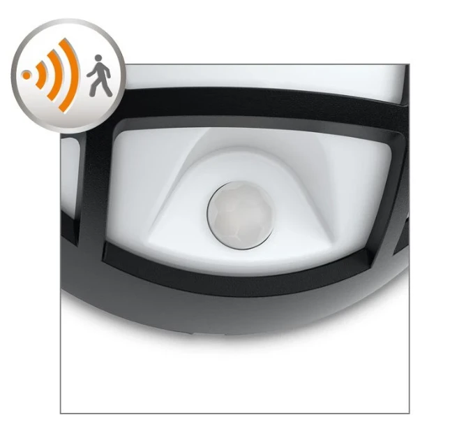 Philips Buitenwandlamp Eagle 3.5W zwart - met sensor