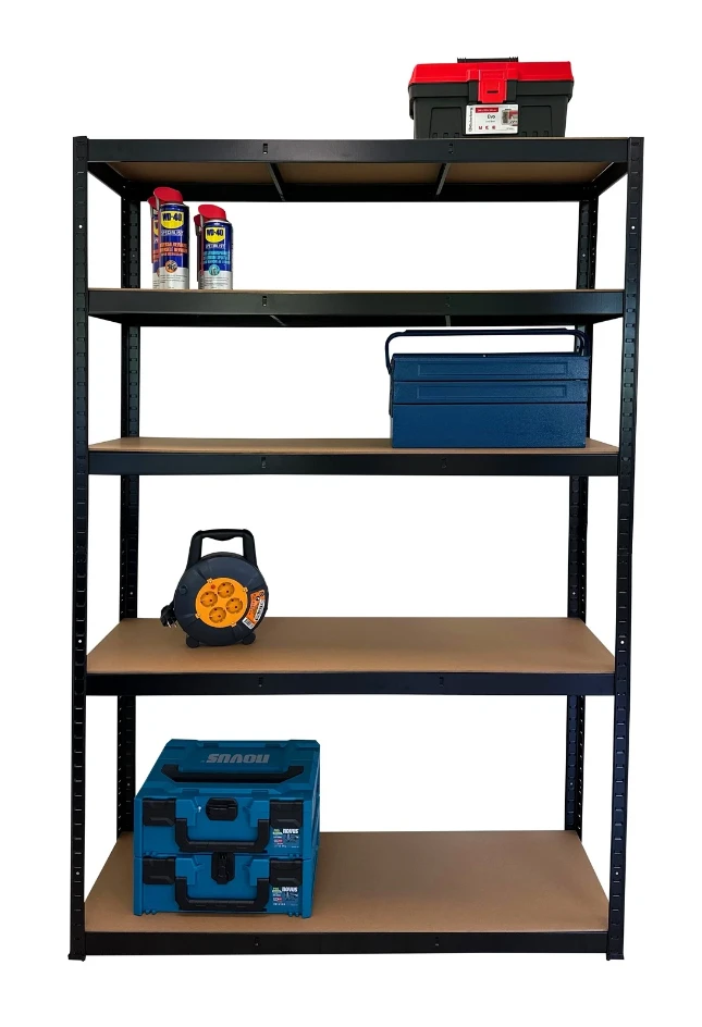 ERRO Stellingkast - 5 planken - 120cm - zwart