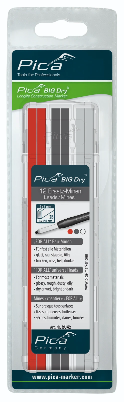 Pica Navulling markeerstift in blister BIG Dry