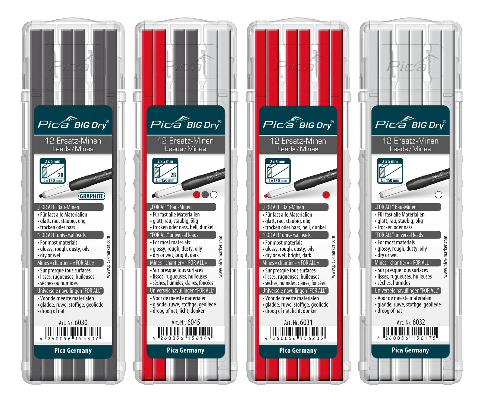 Pica BIG Dry 6030 Navulling grafiet 2B