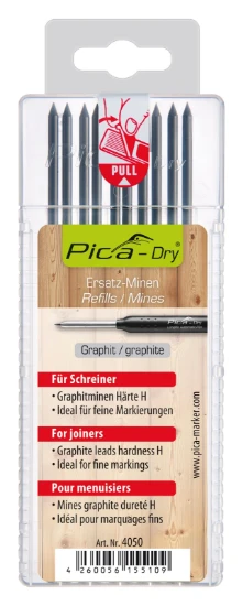 Pica Dry 4050 Navulling grafiet voor Timmerman - 10 staafjes (blister)