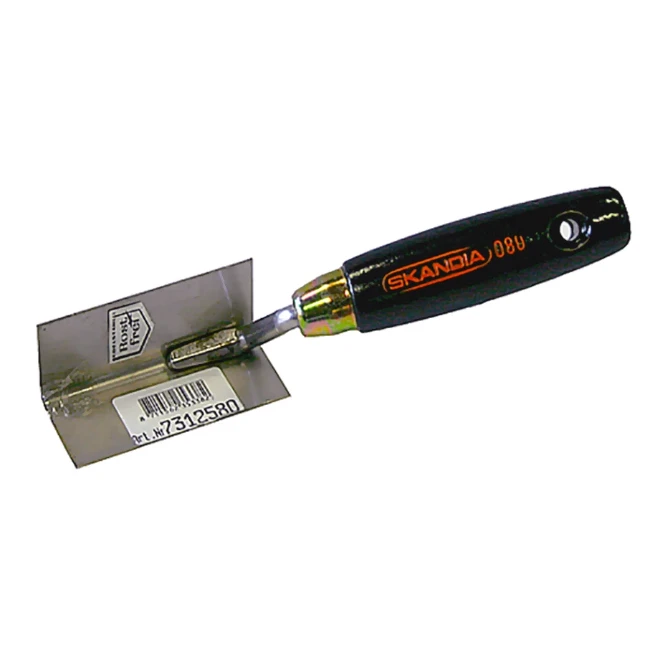 Skandia Hoektroffel binnenhoek RVS 80 mm