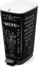 Kis Chic Bin Coffee Menu Pedaalemmer - 50L - zwart/wit