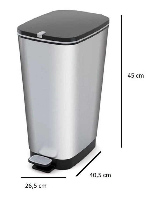 Kis Chic Bin Pedaalemmer - 30L - zilver