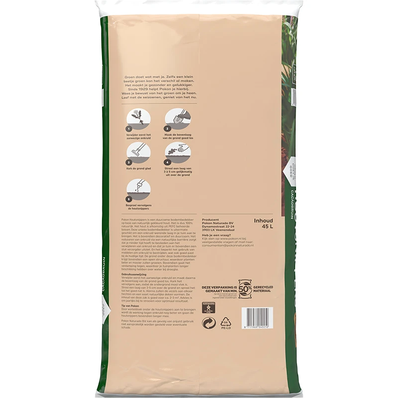 Pokon Houtsnippers Cacaobruin 45L