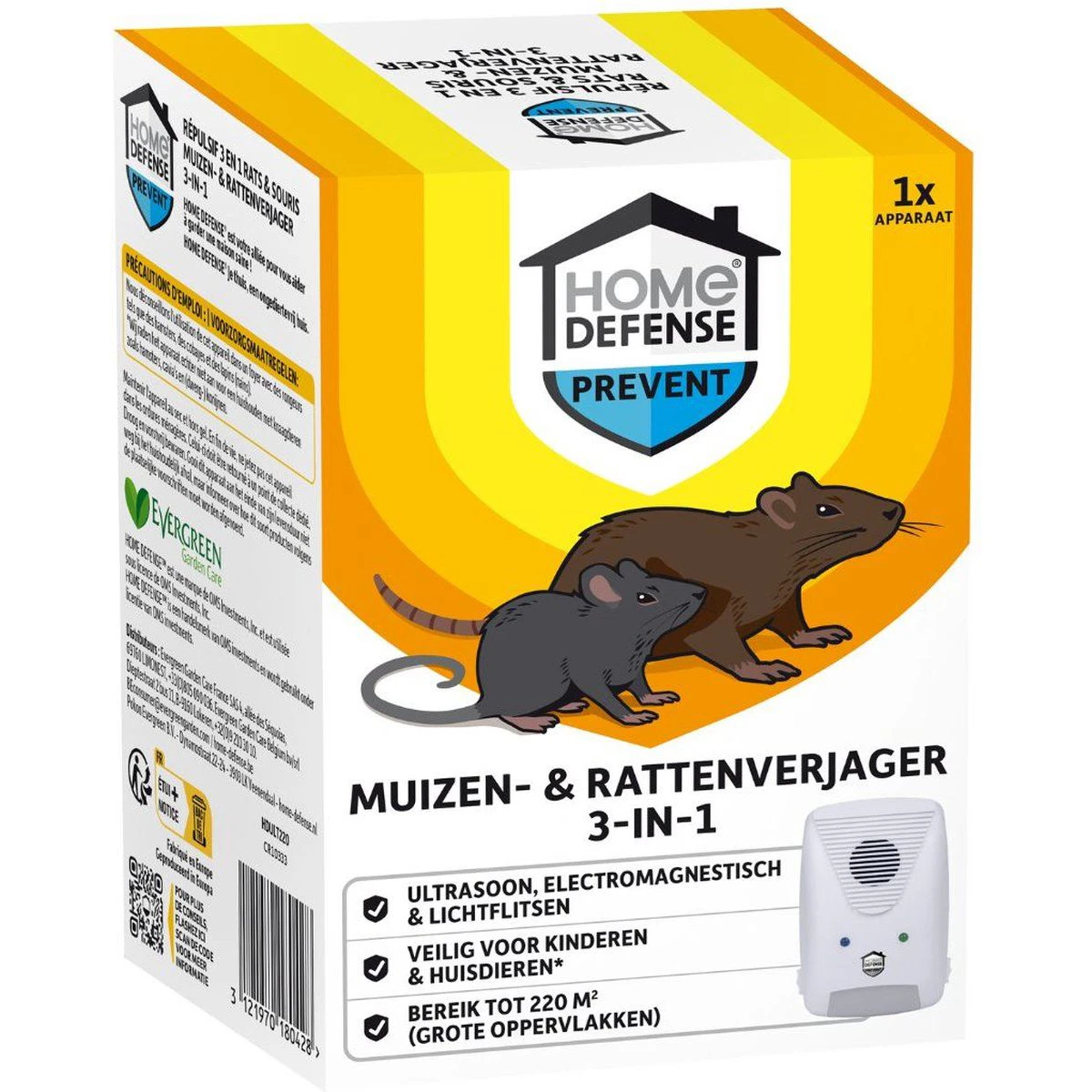 Home Defense Muizen- & Rattenverjager 220m²
