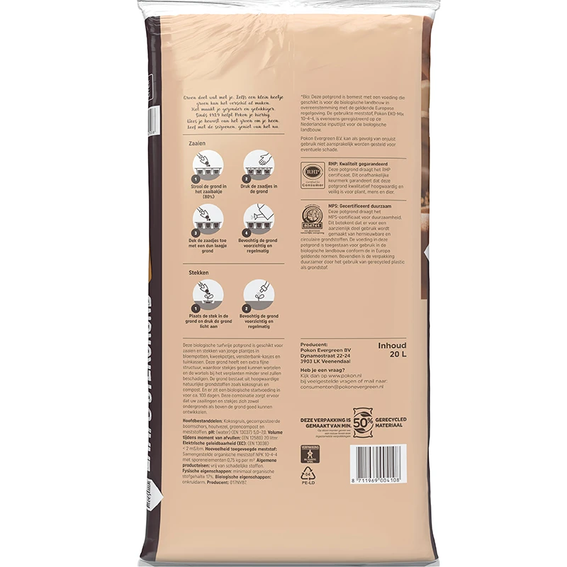 Pokon Bio Zaai & Stekgrond 20L