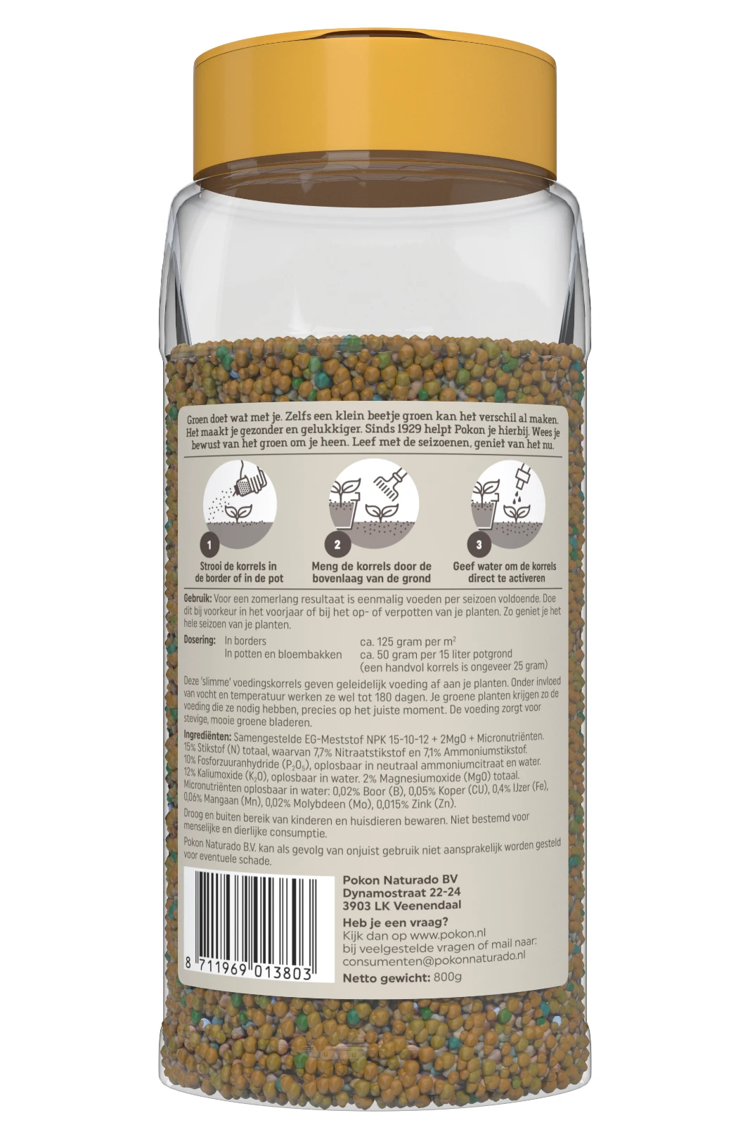 Pokon Groene Planten Voedingskorrels 800 gram