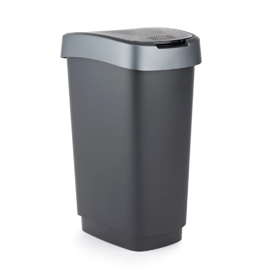 Rotho Twist Afvalbak - 25L - zwart/grijs