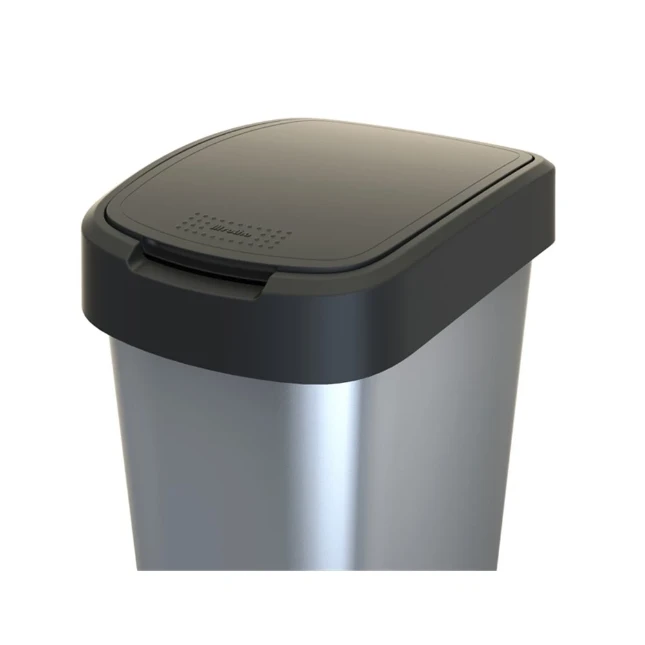 Rotho Twist Afvalbak - 50L - zilver